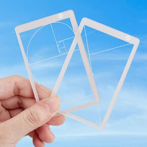 2pcs Golden Ratio View Finder 2 Styles Fibonacci Photo Composition Tool Viewer Photography Artist Viewfinder Rule of Thirds Composition Tool for Photography Painting Sketching Drawing