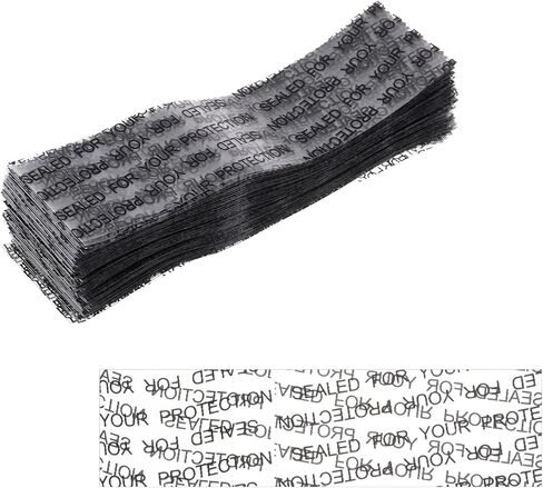 PATIKIL 45x23mm PVC مثقوبة يتقلص العصابات، 500pcs 0.05 مم / 2 مل سميكة الحرارة يتقلص ختم التفاف يصلح ل3/4 "-1" غطاء قطر زجاجات الزيوت العطرية الجرار علب القصدير نمط كلمة، واضح in Saudi Arabia