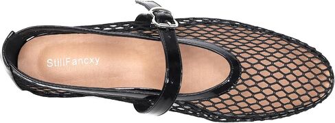 Mesh Ballet Flats for Women Adjustable Strap Mary Jane Flats Casual Office Shoes in Kuwait