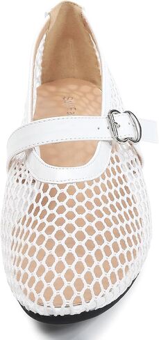Mesh Ballet Flats for Women Adjustable Strap Mary Jane Flats Casual Office Shoes in Kuwait