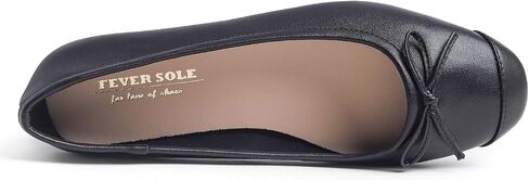 FEVERSOLE Women's Square Toe Fashion Bow Tie Dress Slip On Ballet Flats in Saudi Arabia