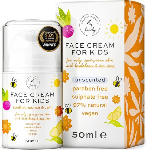 Award-Winning Kids Face Cream - Gentle & Calming Moisturizer with Natural Ingredients for Sensitive & All Skin Types - Fragrance-Free in Kuwait