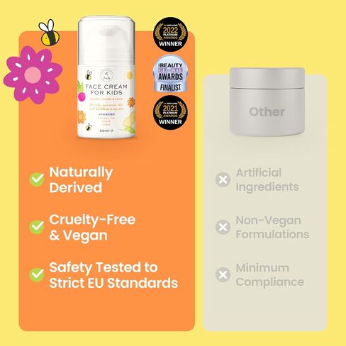 Award-Winning Kids Face Cream - Gentle & Calming Moisturizer with Natural Ingredients for Sensitive & All Skin Types - Fragrance-Free in Kuwait