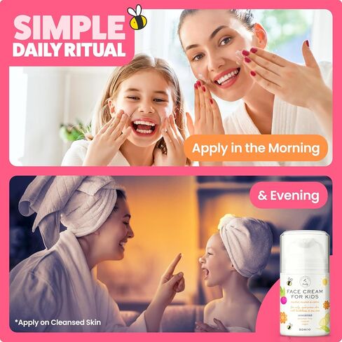 Award-Winning Kids Face Cream - Gentle & Calming Moisturizer with Natural Ingredients for Sensitive & All Skin Types - Fragrance-Free in Kuwait