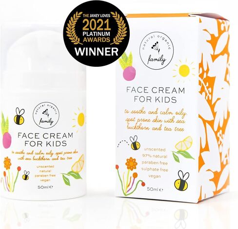 Award-Winning Kids Face Cream - Gentle & Calming Moisturizer with Natural Ingredients for Sensitive & All Skin Types - Fragrance-Free in Kuwait