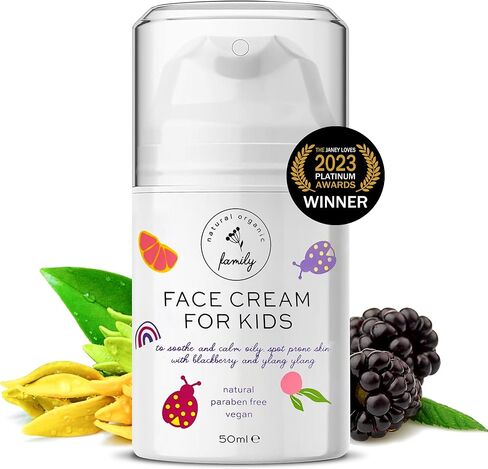 Award-Winning Kids Face Cream - Gentle & Calming Moisturizer with Natural Ingredients for Sensitive & All Skin Types - Fragrance-Free in Kuwait