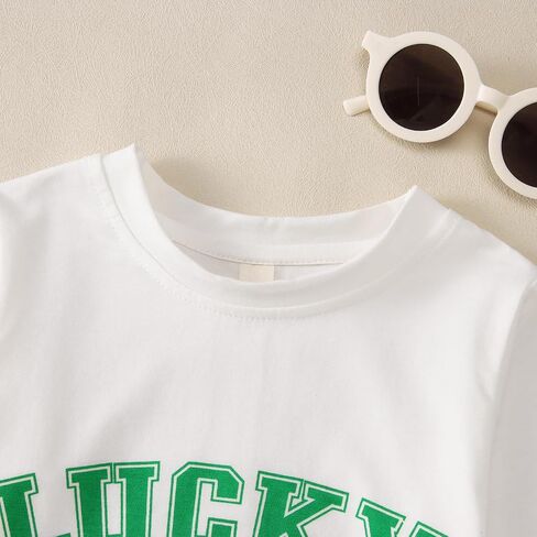Toddler Baby Boys Girls St. Patricks Day T-Shirt Lucky Clover Shamrock Tee Irish Long Sleeve Crewneck Top 1-5 Years in Kuwait
