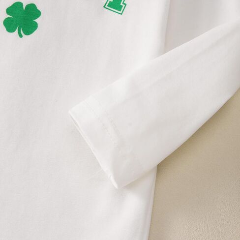 Toddler Baby Boys Girls St. Patricks Day T-Shirt Lucky Clover Shamrock Tee Irish Long Sleeve Crewneck Top 1-5 Years in Kuwait