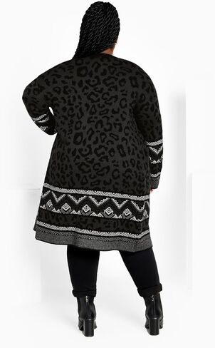 Zim and Zoe Women's Zim&Zoe Plus Size Coatigan Lori Animal in Saudi Arabia