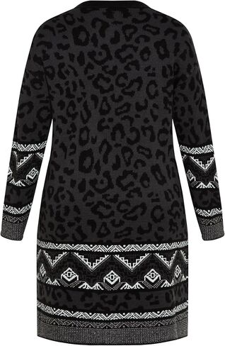 Zim and Zoe Women's Zim&Zoe Plus Size Coatigan Lori Animal in Saudi Arabia