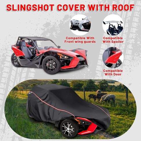 StarknightMT Slingshot Cover Waterproof Full Cover With Air Vents Compatible With Polaris Slingshot 2015-2023, All Weather Protection Covers For Indoor Outdoor Slingshot Accessories in Saudi Arabia