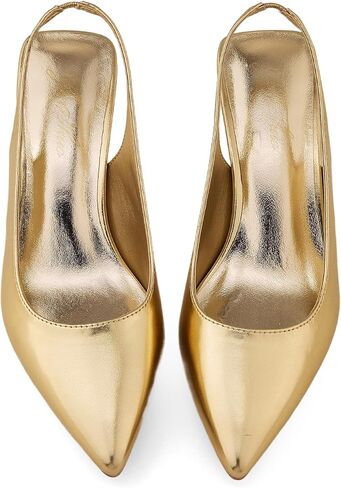 GENSHUO Slingback Kitten Heels for Women Pumps Closed Pointed Toe 2.3 Inch Low Heel Dress Shoes Comfortable Sexy Slip On Wedding Work Party Pumps in Saudi Arabia