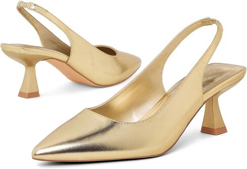 GENSHUO Slingback Kitten Heels for Women Pumps Closed Pointed Toe 2.3 Inch Low Heel Dress Shoes Comfortable Sexy Slip On Wedding Work Party Pumps in Saudi Arabia