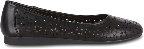 Priscilla Women’s Flats – Comfortable Vegan Slip-On Shoes with Memory Foam, Breathable Eyelet Stitch Detail, Available in Black, Cafe, White, Medium & Wide Sizes 6-10 in Kuwait