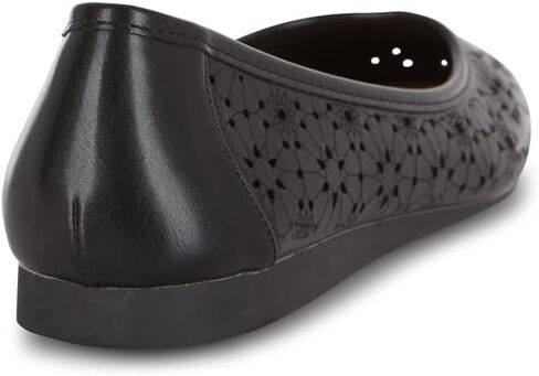 Priscilla Women’s Flats – Comfortable Vegan Slip-On Shoes with Memory Foam, Breathable Eyelet Stitch Detail, Available in Black, Cafe, White, Medium & Wide Sizes 6-10 in Kuwait