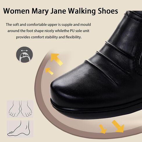 Mary Jane Flats for Women Comfortable Flats Round Toe Casual Slip On Dress Shoes for Women Dressy Office Work Shoes Size in Saudi Arabia