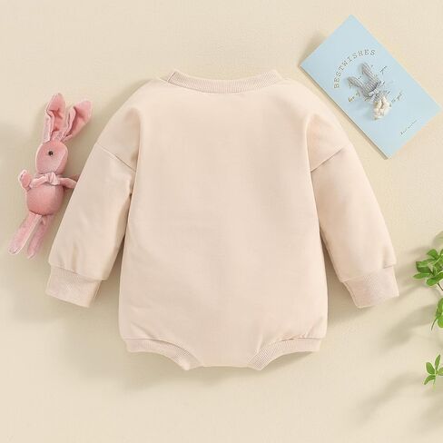 Newborn Baby Boy Girl Plush Rabbit Bubble Romper Infant Long Sleeve Crew Neck Bunny Jumpsuit Onesie in Saudi Arabia
