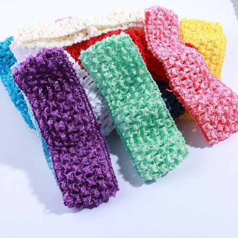 72Pcs 4 * 13CM Fashion Crochet Elastic Band For Hair Accessories Hollow Out Knit Headband For Hairband Head Wear (Multi Colors) in Saudi Arabia
