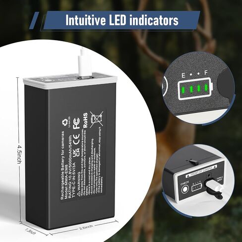 Runpower Rechargeable Battery for Moultrie Edge Series Trail Cameras, 5000mAh 54Wh Replacement Battery Pack for Moultrie Edge & Edge Series Hunting Cameras (2 Pack) in Saudi Arabia