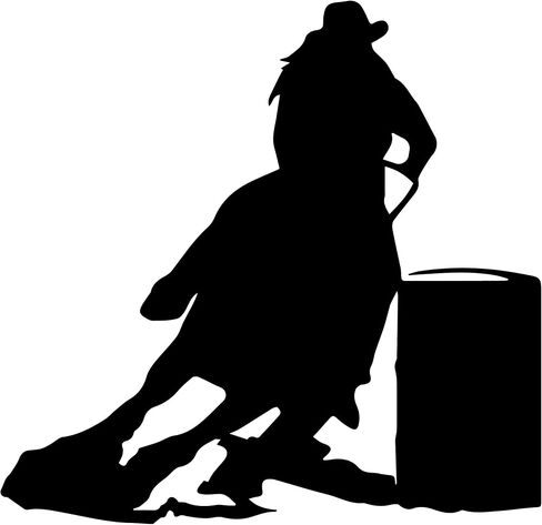 JMM Industries Barrel Racer Womens Rodeo Cowgirl Western Vinyl Decal Sticker Car Window Bumper Die Cut 6-Inches Premium Quality UV Resistant Laminate (5-Inches, Hot Pink) in Saudi Arabia