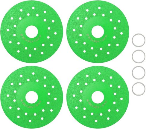 4-Pack Diamond Cutting Wheel for Angle Grinder - 10x10x0.1cm Professional Diamond Blade for Marble, Ceramic, Tile, Jade, Crystal - Wet/Dry Use, Sharp & Durable(Color:as Shown) in Kuwait
