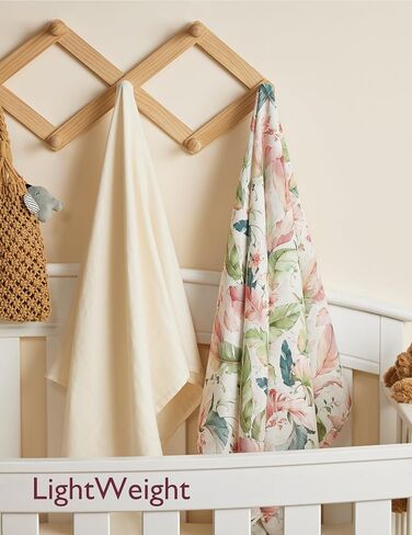 Momcozy Muslin Best Wishes Swaddle Blankets, Ultra Soft Neutral Registry Essentials, Jungle Trails & Wild Pals, Breathable Large 47'' x 47'' Newborn Boys Girls Receiving Blanket in Kuwait