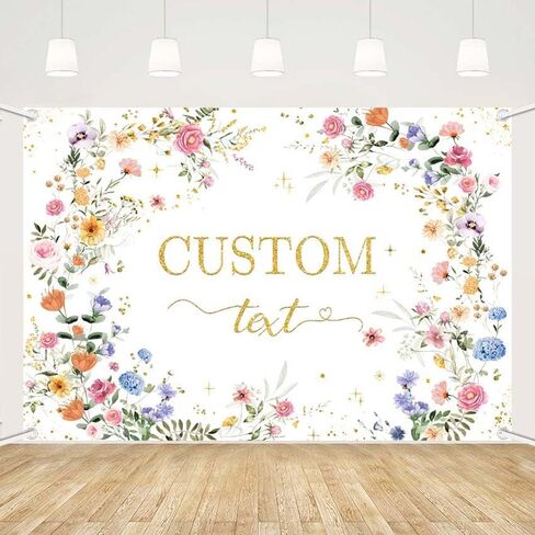 MEHOFOND Love in Bloom Bridal Shower Decorations Backdrop, Wildflower Wedding Shower Background, Spring Floral Engagement Wedding Bachelorette Party Decor Supplies Photo Booth Props 7x5ft in Saudi Arabia