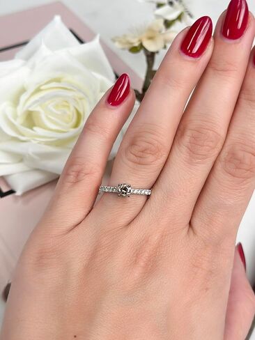 LE VIAN 3/4 or 1 Carat Chocolate Diamond Engagement Ring for Women I 14k Gold Promise Ring for Her (Brown/H-I, SI2-SI3, 0.75 or 1.00 cttw) Clear Diamond Accents Wedding Anniversary Ring Size 6 to 8 in Kuwait