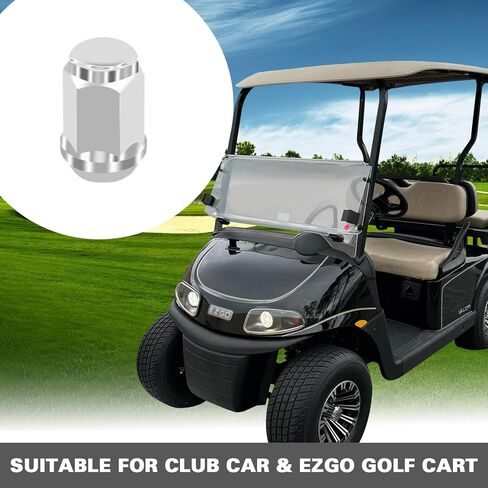 صواميل عجلة عربة الجولف لسيارة EZGO & Club Car، مقاس 1/2-20، 16 قطعة صواميل عجلة سوداء مناسبة لسيارة النادي وعربة الجولف EZGO OEM# 1701160، 14723-G1، 1010984، 1701160 in Saudi Arabia