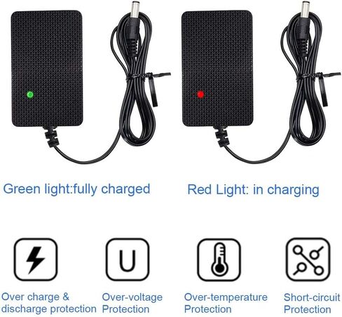 12V 1A Battery Charger with DC5521 Male Connector for 12.6V Lithium Rechargeable Batteries Pack, Wrangler SUV Dynacraft, LED Strip Light, CCTV Camera, BT Speaker, GPS, Webcam, Router in Saudi Arabia