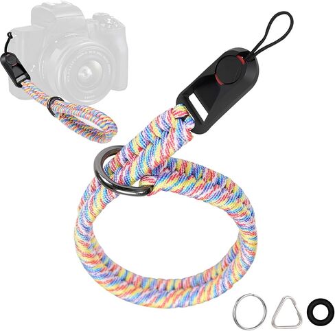 ZXZone Quick Release Camera Wrist Strap for DSLR Mirrorless Camera，Upgraded Camera Hand Strap with Safer Connector (Black) in Saudi Arabia