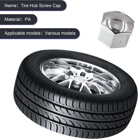 21 PCS Car Tire Nut Cover, 21 mm/0.82" Nut Dust and Rust Protector with Disassembly Tool, Perfect Fit Snap-in Installation Wheel Hub Decoration Plastic Shell, Universal for Cars (Black) in Saudi Arabia