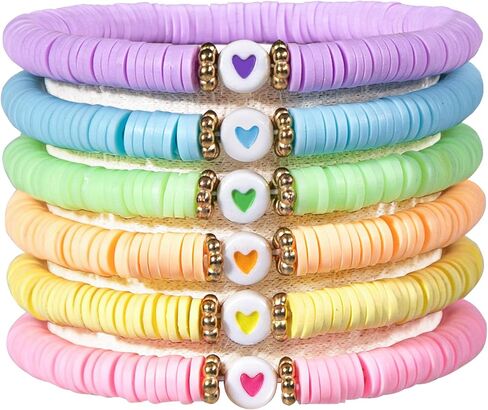 أساور Preppy للفتيات المراهقات - مجموعة أساور الصداقة بوهو سيرفر القابلة للتكديس للفتيات الصغيرات والنساء in Saudi Arabia