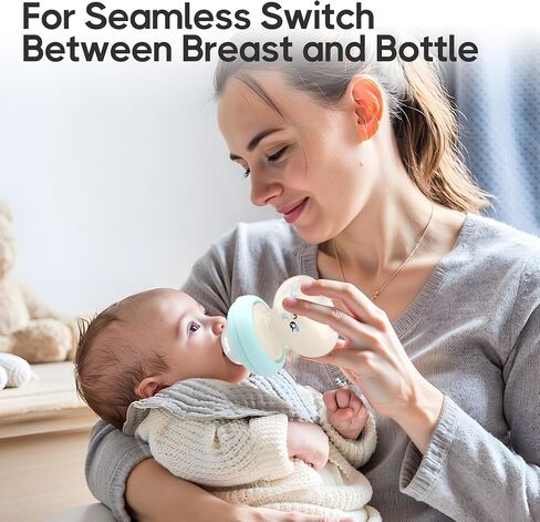 YOHKOH Newborn Glass Baby Bottles with Slow Flow Nipple for 0+ Months, Wide Neck Feeding Bottle, 2.7oz/80ml (Red, 2.7oz (Pack of 2)) in Kuwait