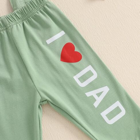 Karuedoo My 1st Father's Day Baby Boy Outfit Short Sleeve Bowtie Romper I Love Dad Suspender Pants Hat 3 Piece Clothes Set in Saudi Arabia