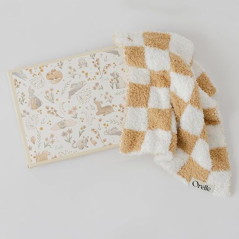 Orelle Checkered Baby Pacifier Lovey Blanket | Sage Green in Saudi Arabia