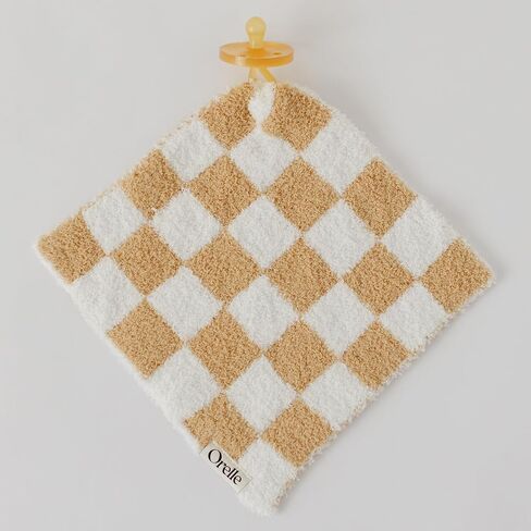 Orelle Checkered Baby Pacifier Lovey Blanket | Sage Green in Saudi Arabia