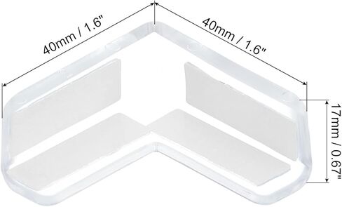 Uxcell Furniture Glass Table Desk Corner Guards Edge Protector Cushion 8pcs in Kuwait