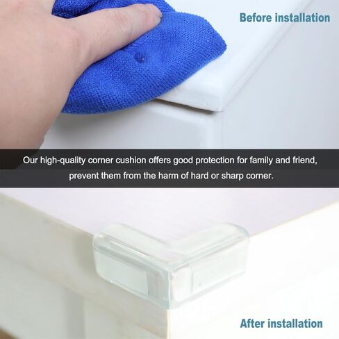 Uxcell Furniture Glass Table Desk Corner Guards Edge Protector Cushion 8pcs in Kuwait