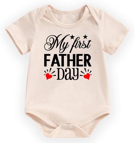 Hrcfbk ited baby boy Boys Girls My 1st Wopher's/Mother's Day Bodysuit Short Sleeve Funny Letters Graphic Romper in Kuwait