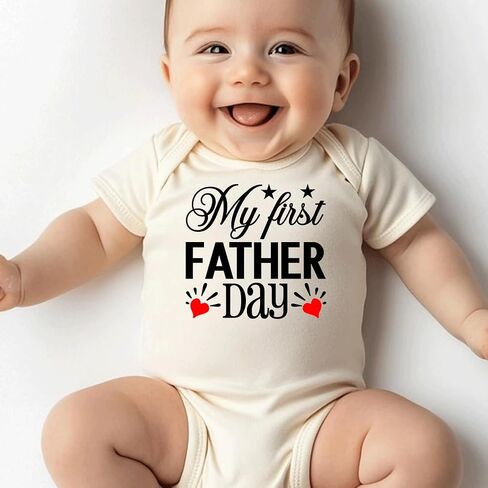 Hrcfbk ited baby boy Boys Girls My 1st Wopher's/Mother's Day Bodysuit Short Sleeve Funny Letters Graphic Romper in Kuwait