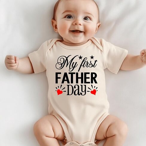 Hrcfbk ited baby boy Boys Girls My 1st Wopher's/Mother's Day Bodysuit Short Sleeve Funny Letters Graphic Romper in Kuwait