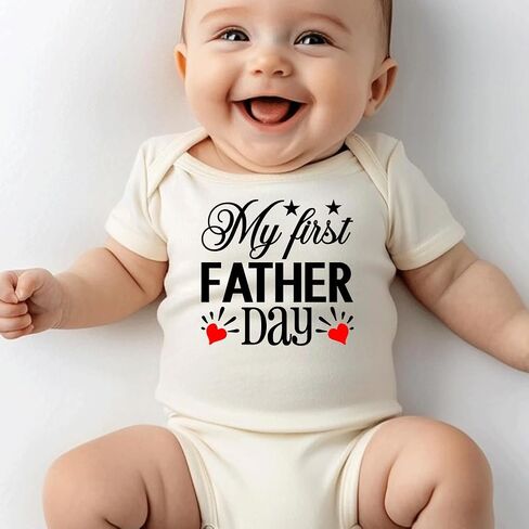 Hrcfbk ited baby boy Boys Girls My 1st Wopher's/Mother's Day Bodysuit Short Sleeve Funny Letters Graphic Romper in Kuwait
