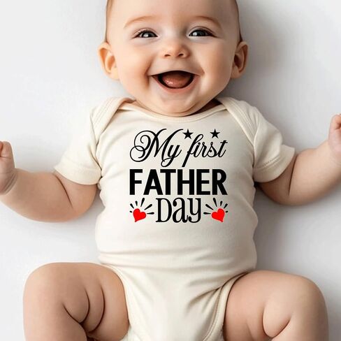 Hrcfbk ited baby boy Boys Girls My 1st Wopher's/Mother's Day Bodysuit Short Sleeve Funny Letters Graphic Romper in Kuwait