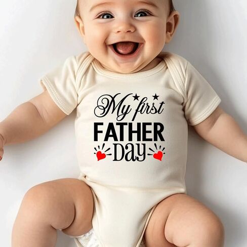 Hrcfbk ited baby boy Boys Girls My 1st Wopher's/Mother's Day Bodysuit Short Sleeve Funny Letters Graphic Romper in Kuwait