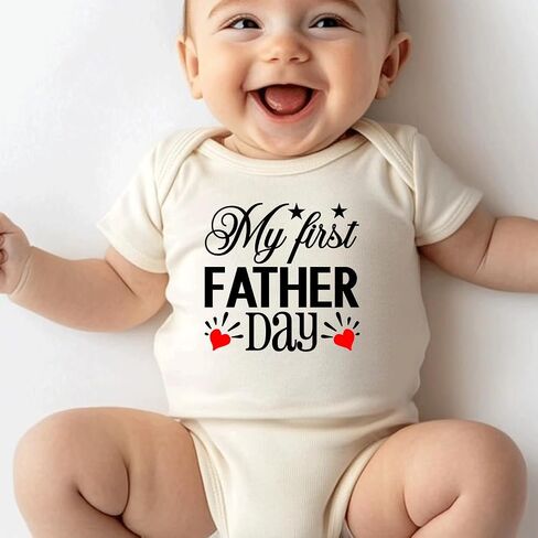 Hrcfbk ited baby boy Boys Girls My 1st Wopher's/Mother's Day Bodysuit Short Sleeve Funny Letters Graphic Romper in Kuwait