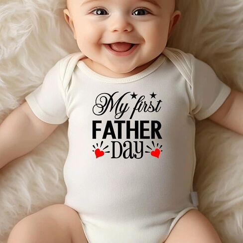 Hrcfbk ited baby boy Boys Girls My 1st Wopher's/Mother's Day Bodysuit Short Sleeve Funny Letters Graphic Romper in Kuwait