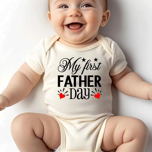 Hrcfbk ited baby boy Boys Girls My 1st Wopher's/Mother's Day Bodysuit Short Sleeve Funny Letters Graphic Romper in Kuwait