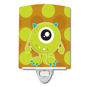 Caroline's Treasures BB8846CNL Monster Green Nola Ceramic Light Light مضغوط ، معتمد من UL ، مثالي لغرفة النوم ، الحمام ، الحضانة ، المدخل ، المطبخ ، 6x4x3 ، متعدد الألوان