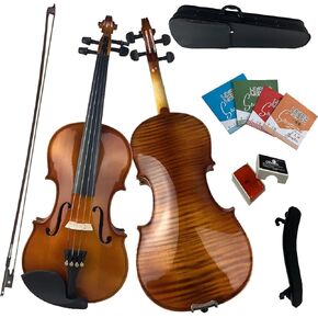 Factory Outlet Store Professional Student Violin 4/4 Full Size Set, Violin for Beginners Adults Kids, Acoustic Violin Solid Wood Fiddle, Beginner violin full size Kit For Student